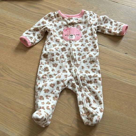 4 micro fleece carters zipper footies NB-3M - Picture 8 of 12